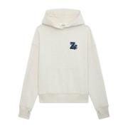 Beige Baggy Hoodie met Devil Borduurwerk Zadig & Voltaire , White , Da...