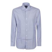 Casual Hals Shirt Barba Napoli , Blue , Heren