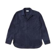 Worker Navy Work Shirt Universal Works , Blue , Heren