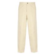 Beige Katoenen Broek met Ritszakken Lanvin , Beige , Heren