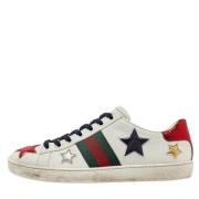 Pre-owned Leather sneakers Gucci Vintage , White , Dames