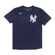 Yankees Wordmark Tee Navy Blue Nike , Blue , Heren