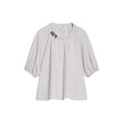 Katoenen popeline blouse met juweelapplicaties Max Mara , White , Dame...