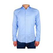 Elegant Milano Shirt in Lichtblauw Katoen Made in Italia , Blue , Here...