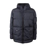 Warme Dons Winterjas Stone Island , Blue , Heren