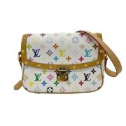 Pre-owned Canvas shoulder-bags Louis Vuitton Vintage , White , Dames