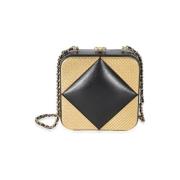 Pre-owned Leather clutches Chanel Vintage , Black , Dames