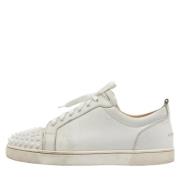 Pre-owned Leather sneakers Christian Louboutin Pre-owned , White , Her...