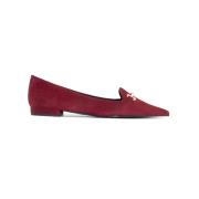 Bordeaux Suede Loafer met Metalen Horsebit Roberto Festa , Red , Dames