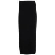 Elegante Geribbelde Midi Rok Fabiana Filippi , Black , Dames