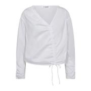 Asymmetrische Crinkle Blouse Wit Co'Couture , White , Dames