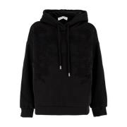 Hoodie met kanten details Ermanno Scervino , Black , Dames