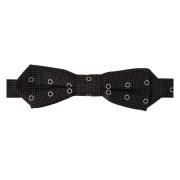 Polka Dot Zijden Vlinderdas Dolce & Gabbana , Black , Heren