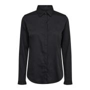 Vrouwelijk overhemd met ruchedetails MOS Mosh , Black , Dames