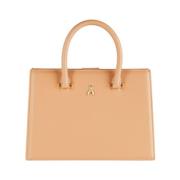 Elegante Leren Handtas Model 8B0171L061 Patrizia Pepe , Beige , Dames