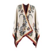 Bloemen Paisley Wol Cape Etro , Beige , Dames