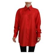 Luxe Rode Polo Shirt Dolce & Gabbana , Red , Dames