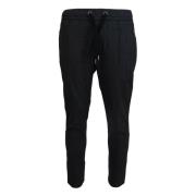 Elegante grijze katoenen joggers Dolce & Gabbana , Gray , Heren