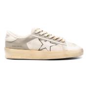 Stardan Sneakers met Geborduurde Ster Golden Goose , Beige , Heren