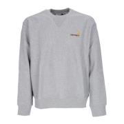 Script Sweat Crew Neck Sweatshirt Carhartt Wip , Gray , Heren