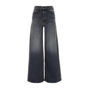 Roller Sneak Jeans Mother , Gray , Dames