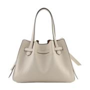 Beige Handtas met Drie Compartimenten Pourchet Paris , Beige , Dames