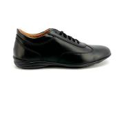 Bruin Leren Veterschoenen Duca di Morrone , Black , Heren