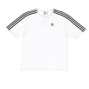 Klassieke Oversized Tee Wit Adidas , White , Dames