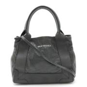 Pre-owned Leather shoulder-bags Balenciaga Vintage , Gray , Dames