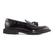 Zwarte leren loafers met kwastjes Doucal's , Black , Heren