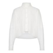 Witte Katoenmix Cropshirt Philosophy di Lorenzo Serafini , White , Dam...