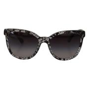 Elegante zonnebril met wit kant Dolce & Gabbana , Black , Unisex