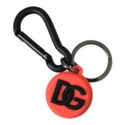 Rood Oranje Rubber Logo Sleutelhanger Dolce & Gabbana , Orange , Unise...