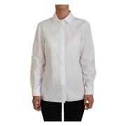 Wit Katoenen Kraag Top Dolce & Gabbana , White , Dames