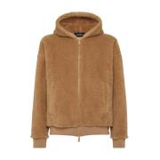 Beige Zip-Up Jassen Dsquared2 , Beige , Heren