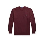 Bordeaux Gebreide Trui Ralph Lauren , Red , Heren