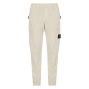 Beige Cargo Broek met Iconische Patch Stone Island , Beige , Heren