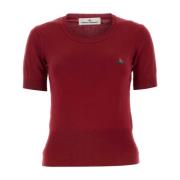 Burgundy Cotton Blend Bea Sweater Vivienne Westwood , Red , Dames