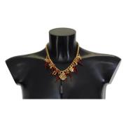 Luxe Kristal Statement Ketting Dolce & Gabbana , Multicolor , Dames