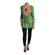 Bloemen dubbelrijige jas Dolce & Gabbana , Green , Dames