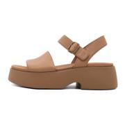 Flat Sandals Camper , Brown , Dames