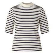 Gestreept T-shirt Marc Cain , Black , Dames