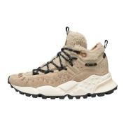 Synthetic and suede sneakers Morican Woman Flower Mountain , Beige , D...