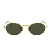 Vintage Ovale Zonnebril met Spiegelglazen Ray-Ban , Yellow , Unisex