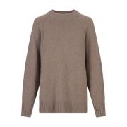 Bruine Cashmere Crew Neck Sweater P.a.r.o.s.h. , Brown , Dames