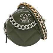 Pre-owned Leather chanel-bags Chanel Vintage , Green , Dames