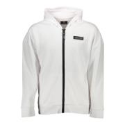 Witte Sweatshirt met Rits Lange Mouw Plein Sport , White , Heren