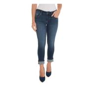 Push Up Denim Jeans met Diamantapplicaties Liu Jo , Blue , Dames