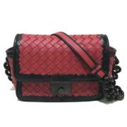 Pre-owned Leather shoulder-bags Bottega Veneta Vintage , Red , Dames