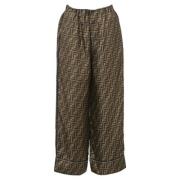 Pre-owned Silk bottoms Fendi Vintage , Brown , Dames